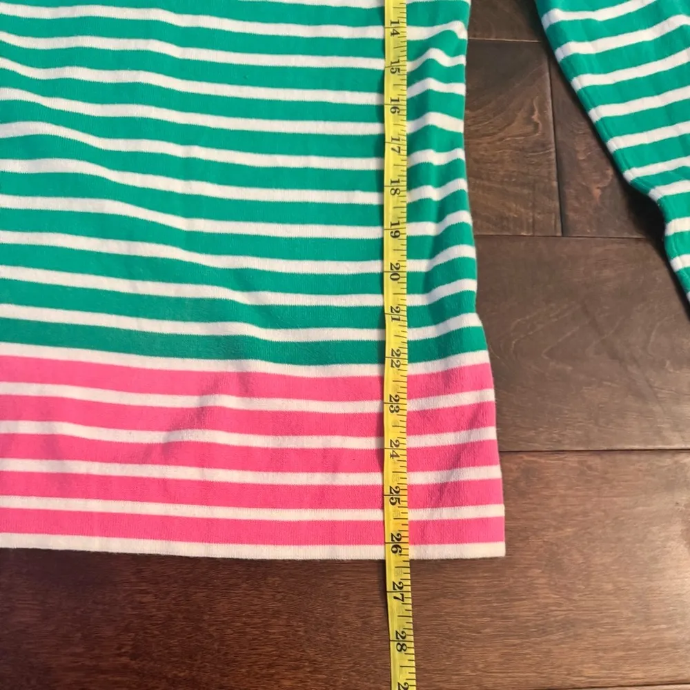 Lilly Pulitzer Green, Pink and White Striped Maria Boatneck Top - Image 6