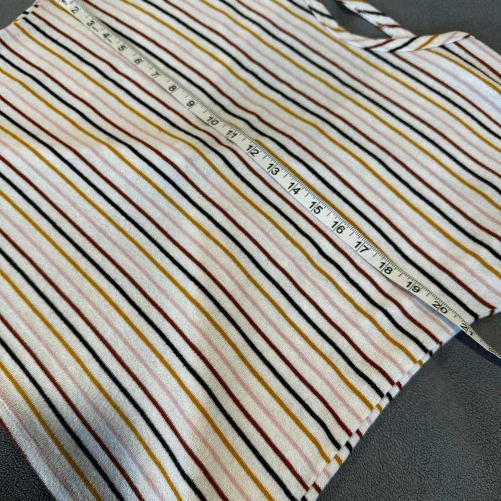 Lulus Terry Cloth Striped Open Twist Back Oversized Flowy Cap Sleeve Top. XS - Image 6