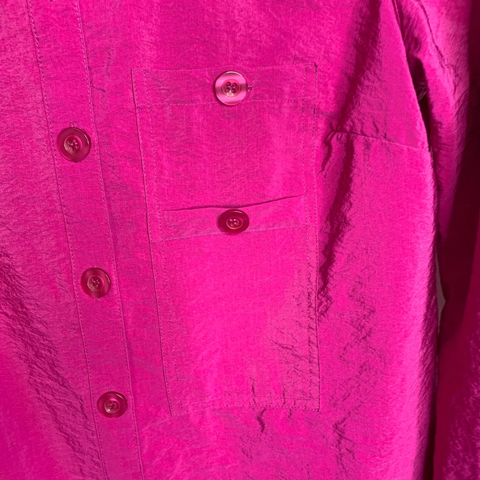 Fuschia Vintage Multiples Jacket Blazer Tunic Sz Small - Image 8