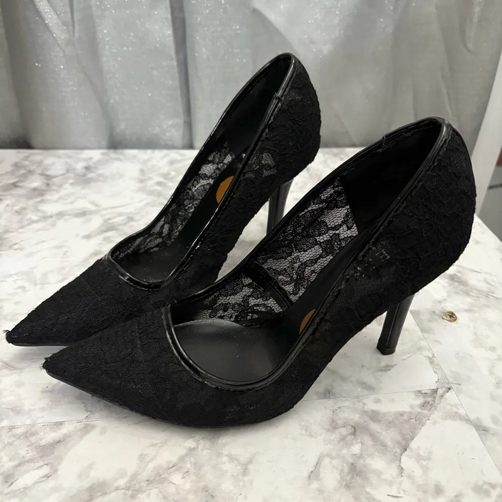 Guess Black Stiletto Heels with Lace Design - Image 12