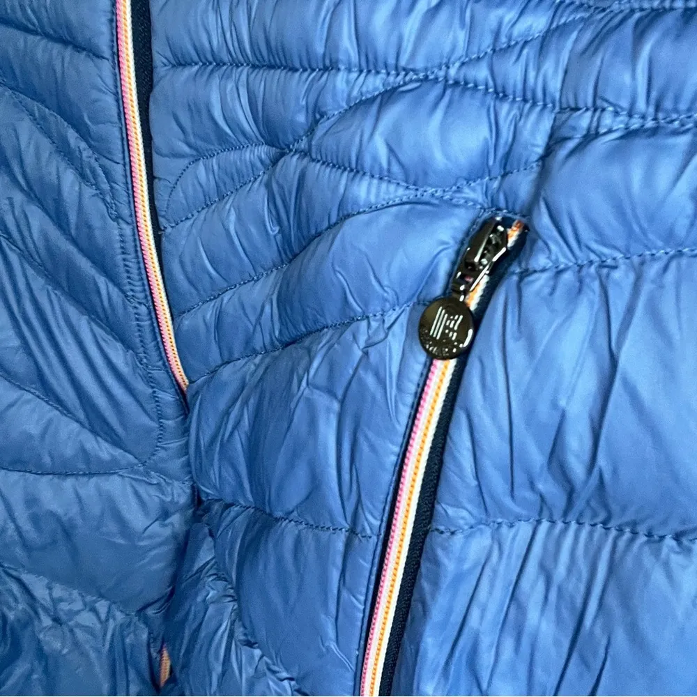 Blue and Pink Quilted Women's Jacket puffer down coat Bernardo primaloft large - Image 4