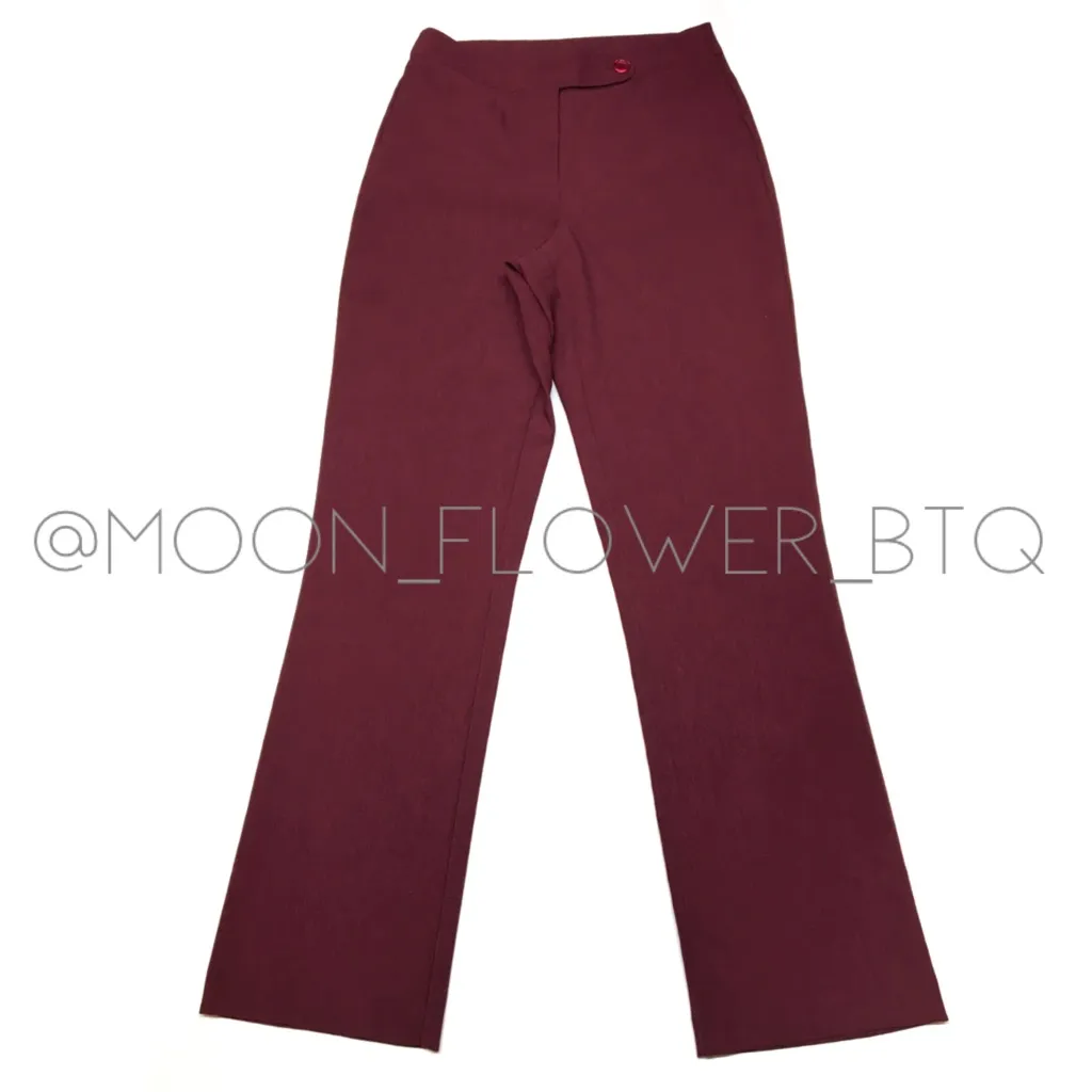Wrapper Vintage Mid Rise Maroon Slacks - Image 3