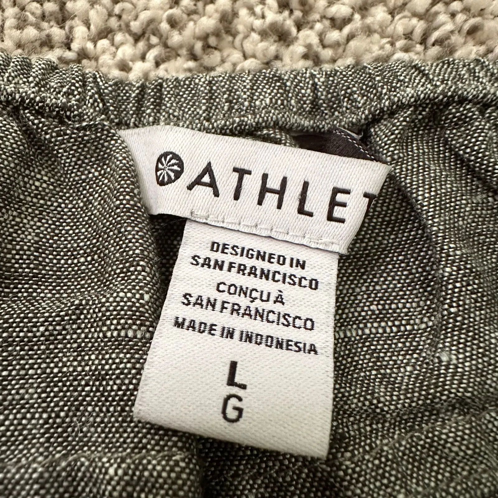 Athleta dark green sleeveless linen tank top size L - Image 6