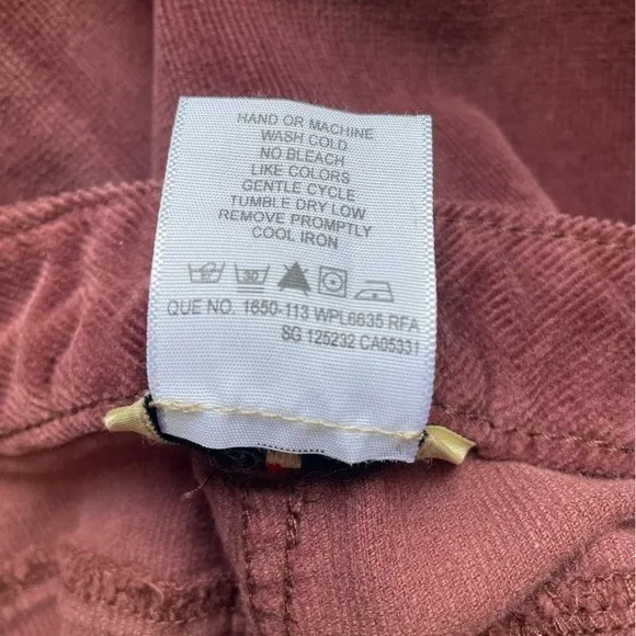 NWT Woolrich Stretch Corduroy Pants Rust Brick Red Straight Leg Size 14 Gorpcore - Image 9