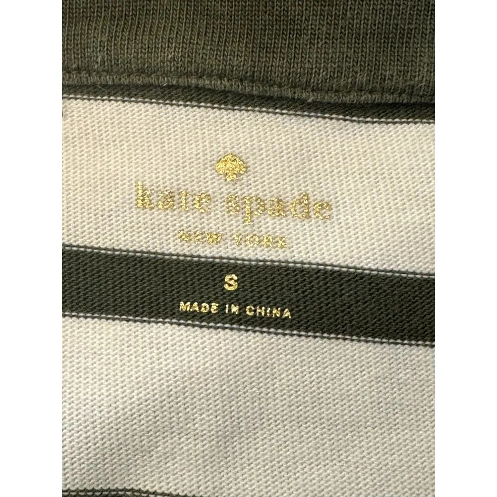 Kate Spade sweater striped cream and green long sleeve dress women's small - Image 3