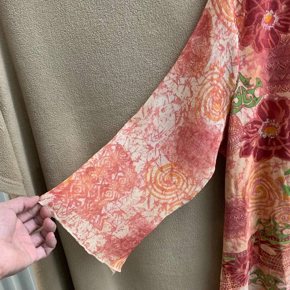 B03-Women's Caribbean Joe Blouse, 1X, Coral Y2K - Image 5