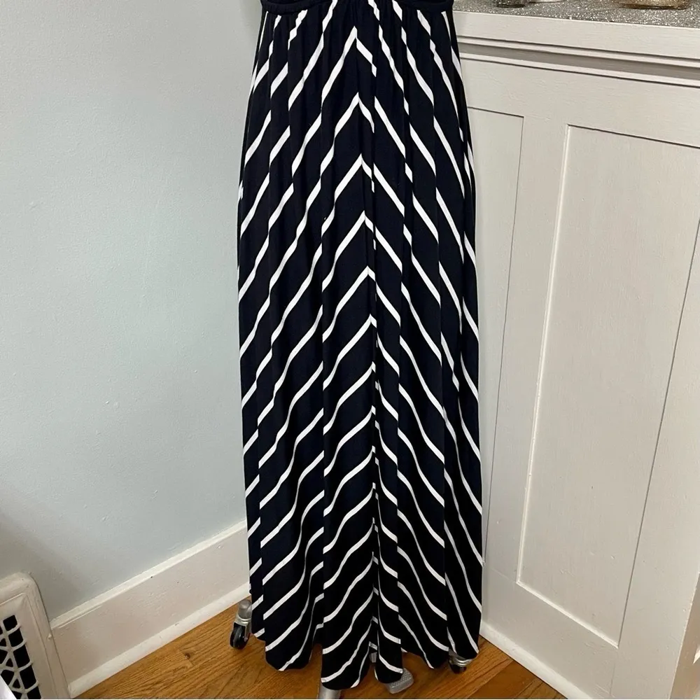 Soma Striped Maxi Dress Black & White Sundress Size Small - Image 4