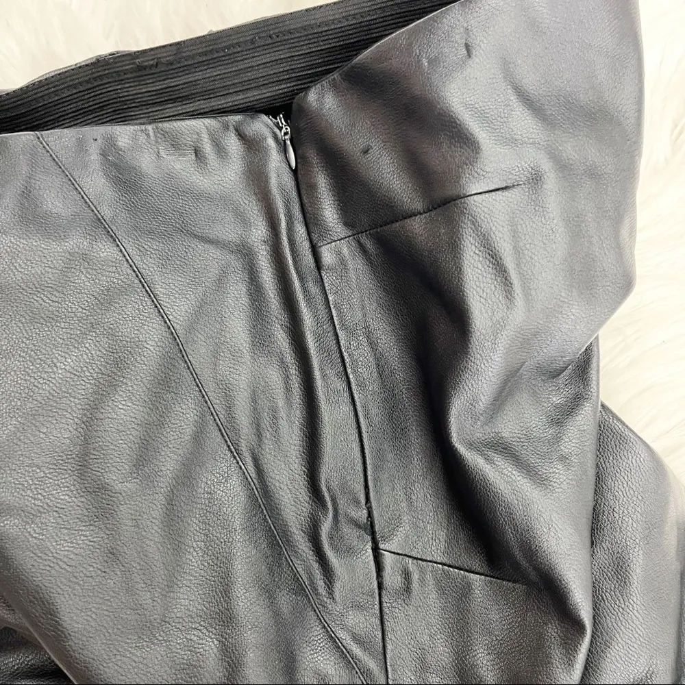 ZARA  Black Faux Leather Pants - Image 5