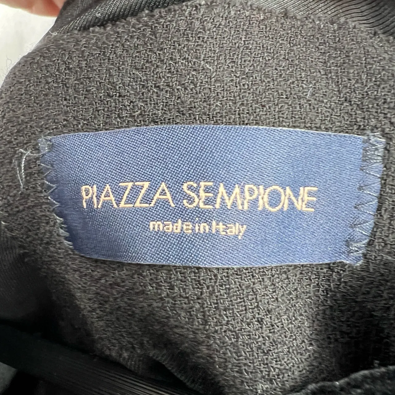 Piazza Sempione Cropped Jacket Black Ruffled Mirror Wool Blend IT 40 / US 4 - Image 5