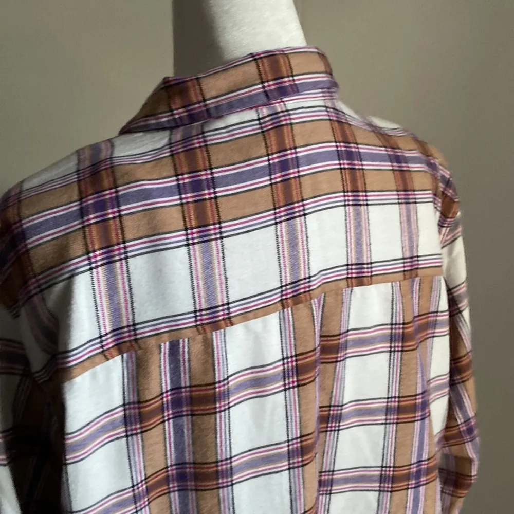 Jachs Girlfriend Casual Soft Brushed Flannel Plaid Shirt Jacket Overshirt - Image 4