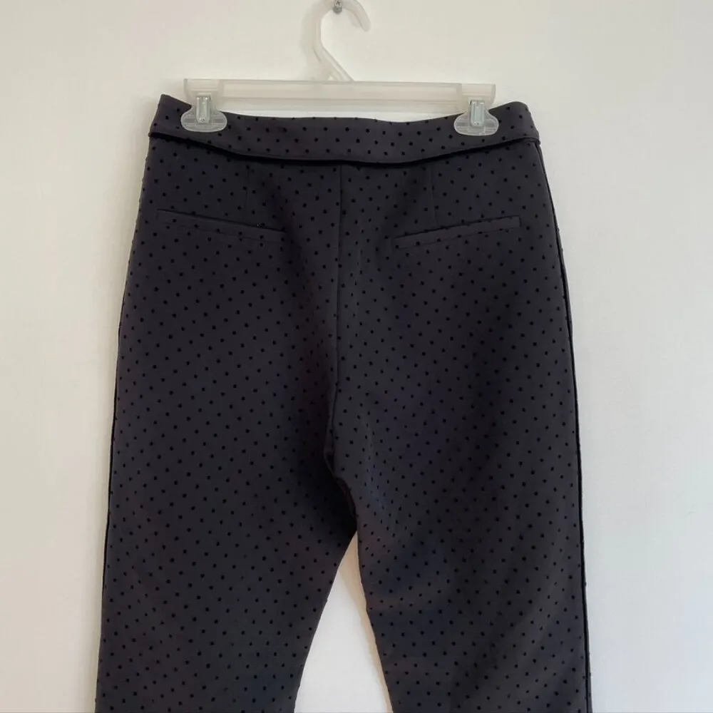NEW NWT TANYA TAYLOR Swiss Dot Crepe Cropped Pants Black Polka Dot Tapered Crop - Image 16