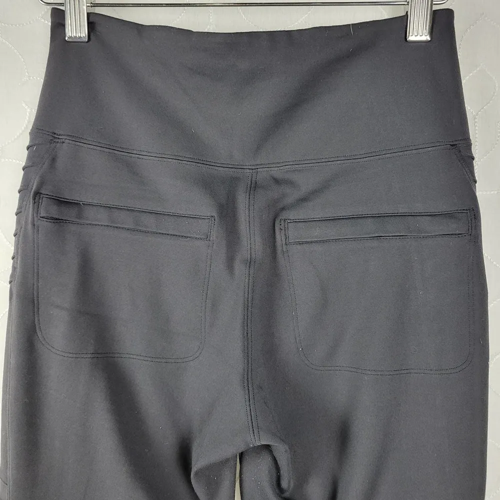 Athleta Delancey Moto Tight Womens Leggings Size S Black High Rise Zip Pockets - Image 4