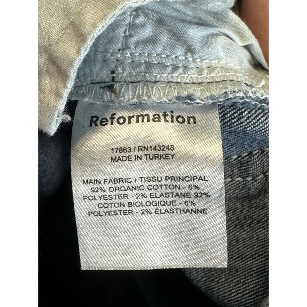 Reformation Jeans Women’s Size 25 Harper Mid Rise Skinny Destin Medium Wash - Image 6