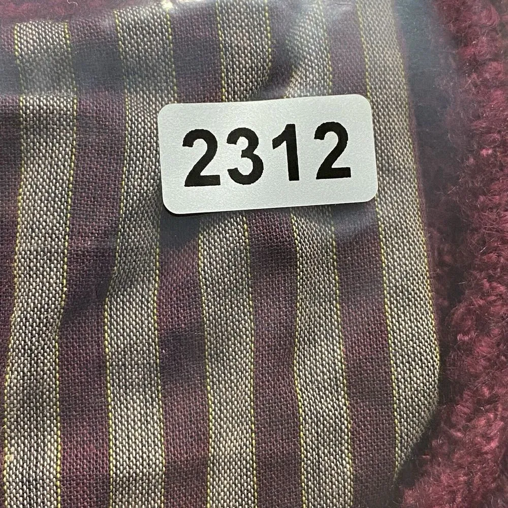 Cabi Smart Jacket Womens 12 Red Merlot Boucle Full Zip tweed‎ wool blend stripe - Image 10