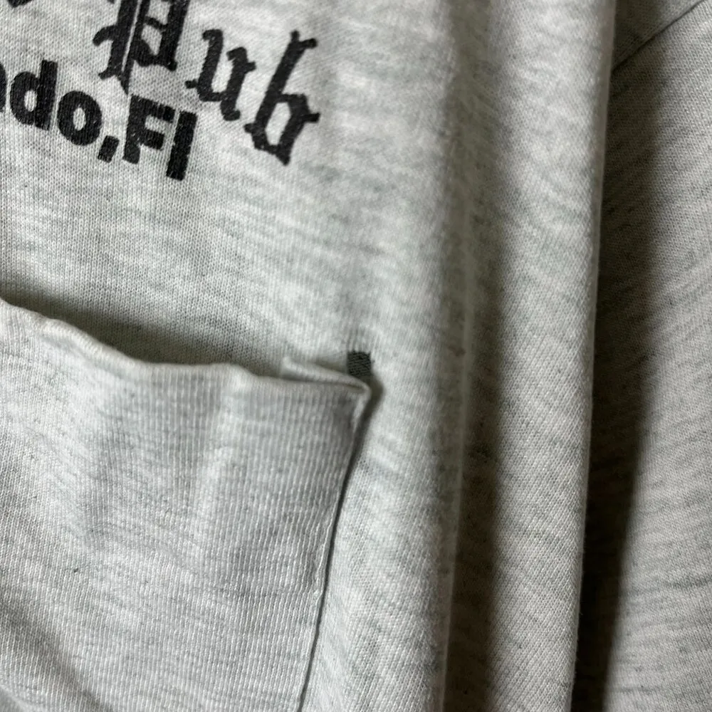 Distressed Vintage 90s Pinar Pub T Shirt Gray Large L Graphic Tee Orlando FL - Image 8