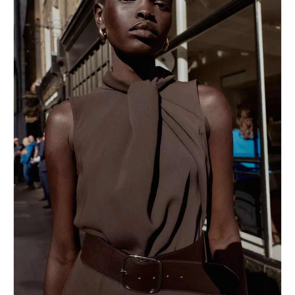 ZARA  - SLEEVELESS BELTED JUMPSUIT - Image 4