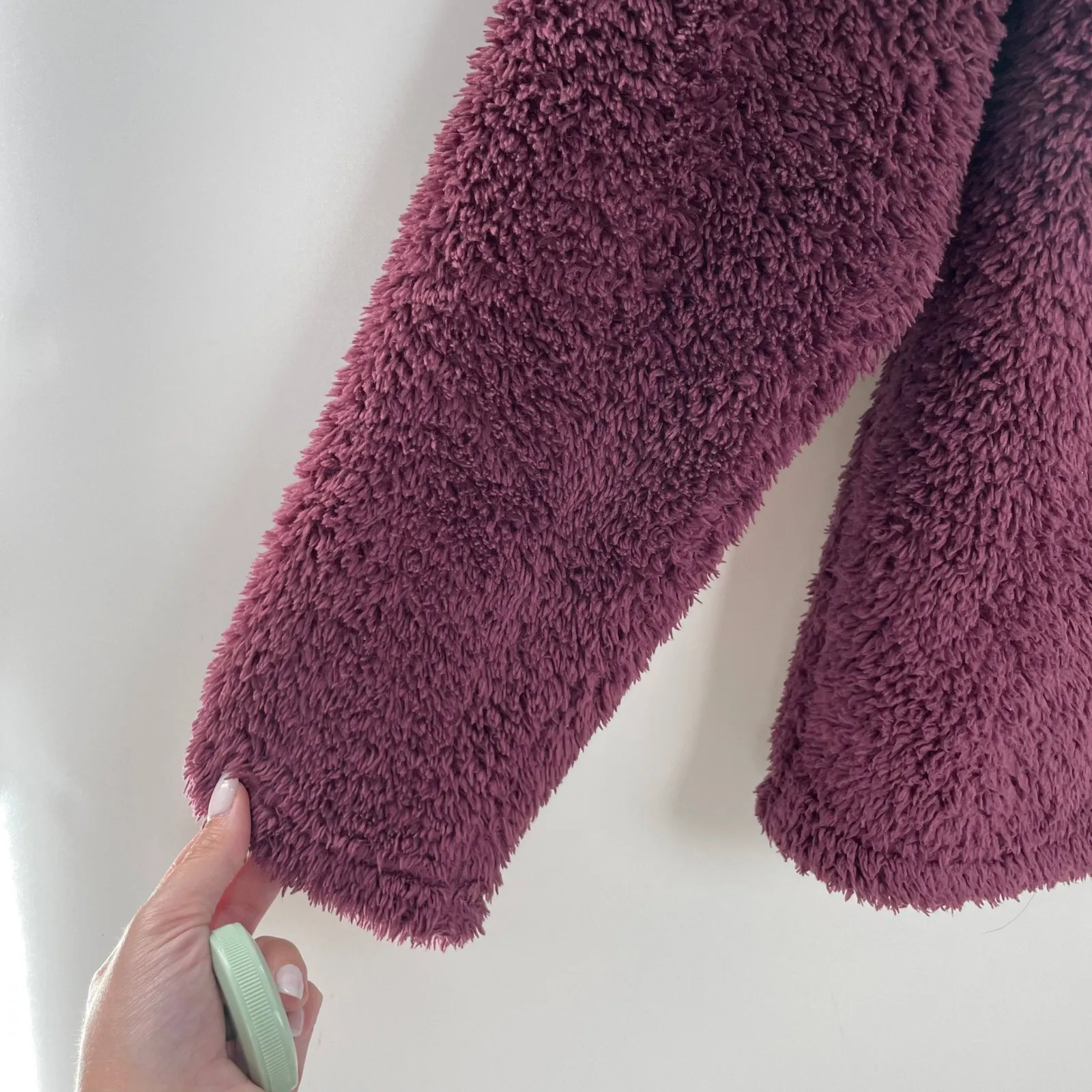 Patagonia Women's Purple Quarter Zip Soft Pullover Fuzzy Fleece Jacket Size M‎ - Image 4