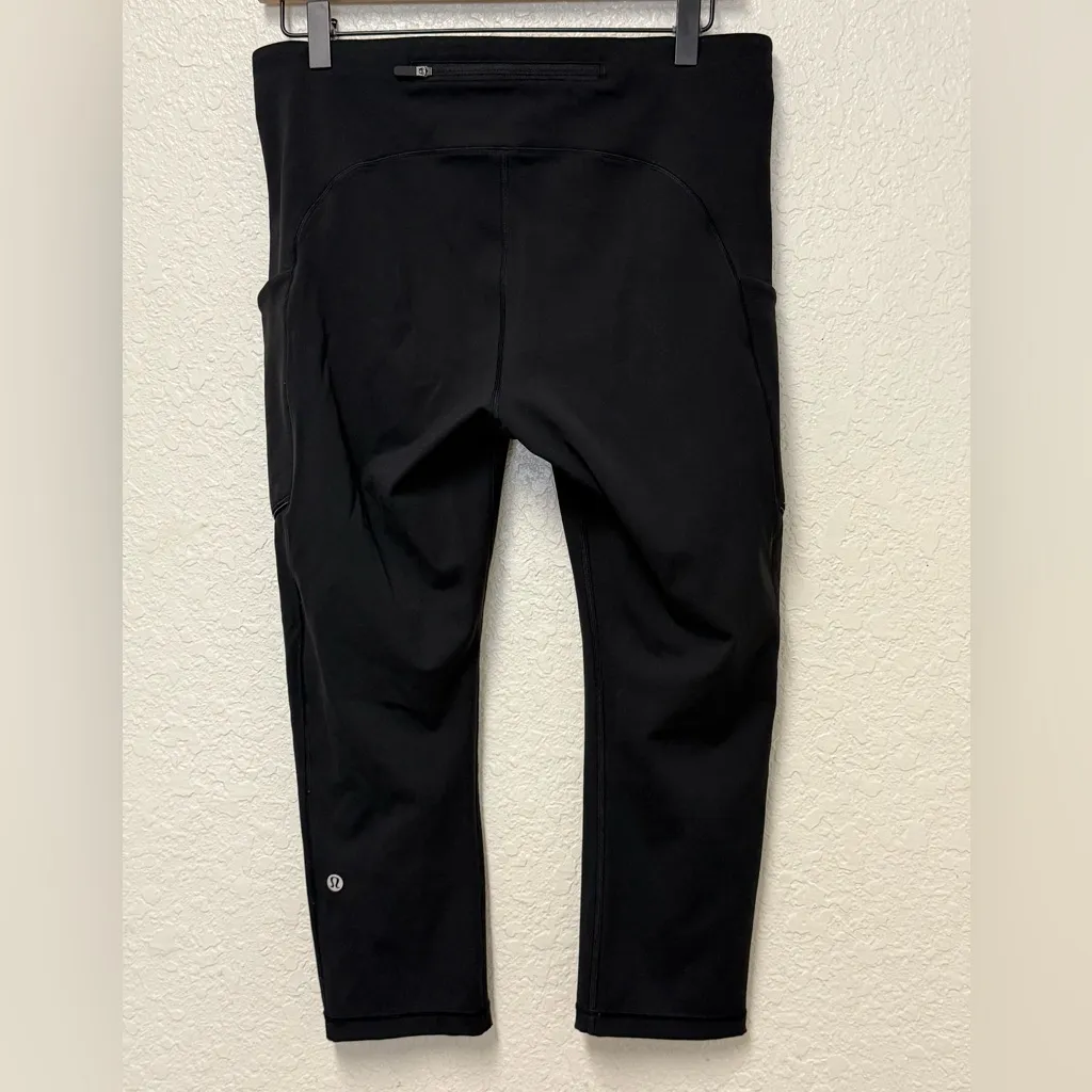 🍋 LULULEMON Black Speed Up Crop *21" Size 10 - Image 4