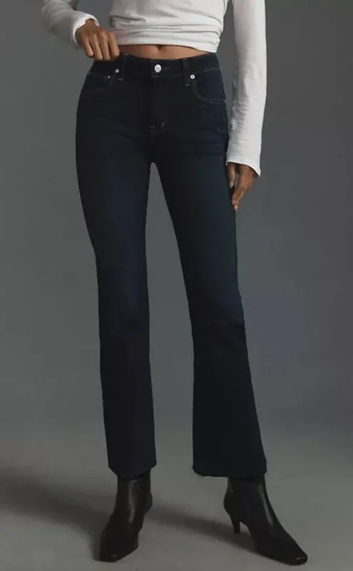 Edwin Women's Lark Ankle Bootcut Leg Raw Hem Denim Jeans Inked Dark Wash 32 New Blue - Image 1