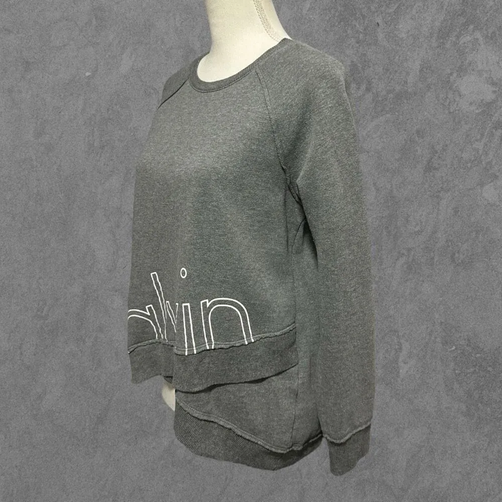 | Performance Gray Asymmetrical Long Sleeve Pullover Sweatshirt M - Image 2