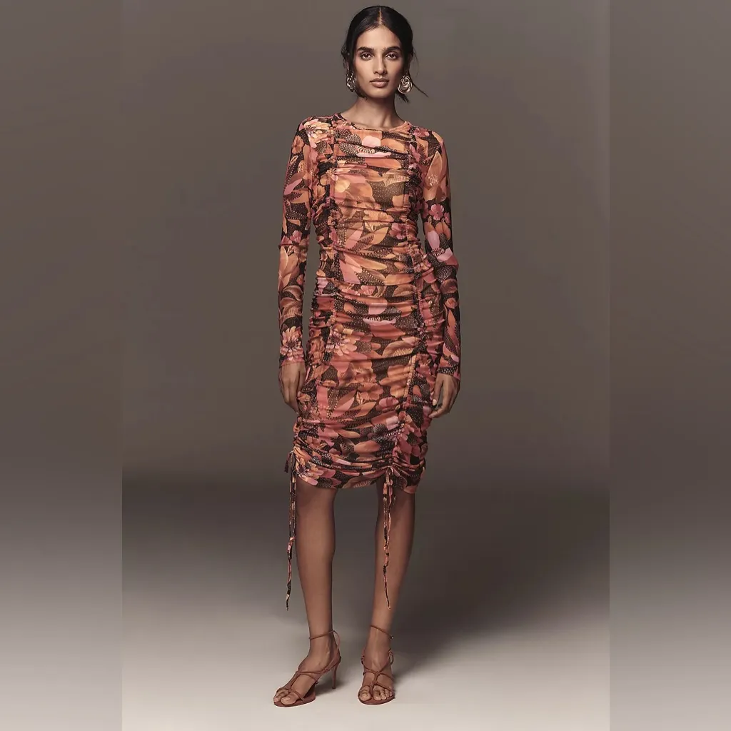 Farm Rio Ruched Midi Dress - Image 2