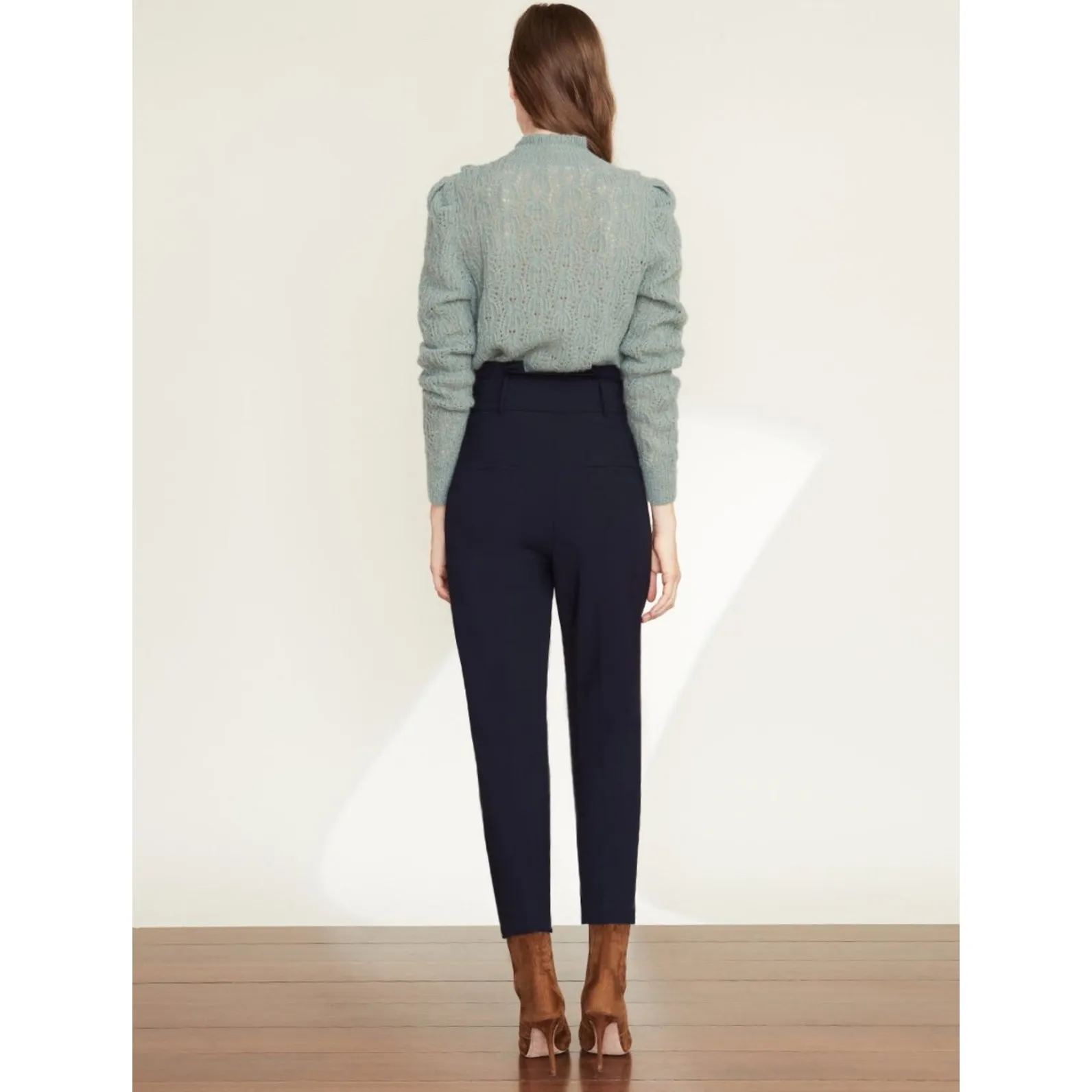 Veronica Beard Alpaca Ruffle Sorina Sweater in Sage Size Medium - Image 5