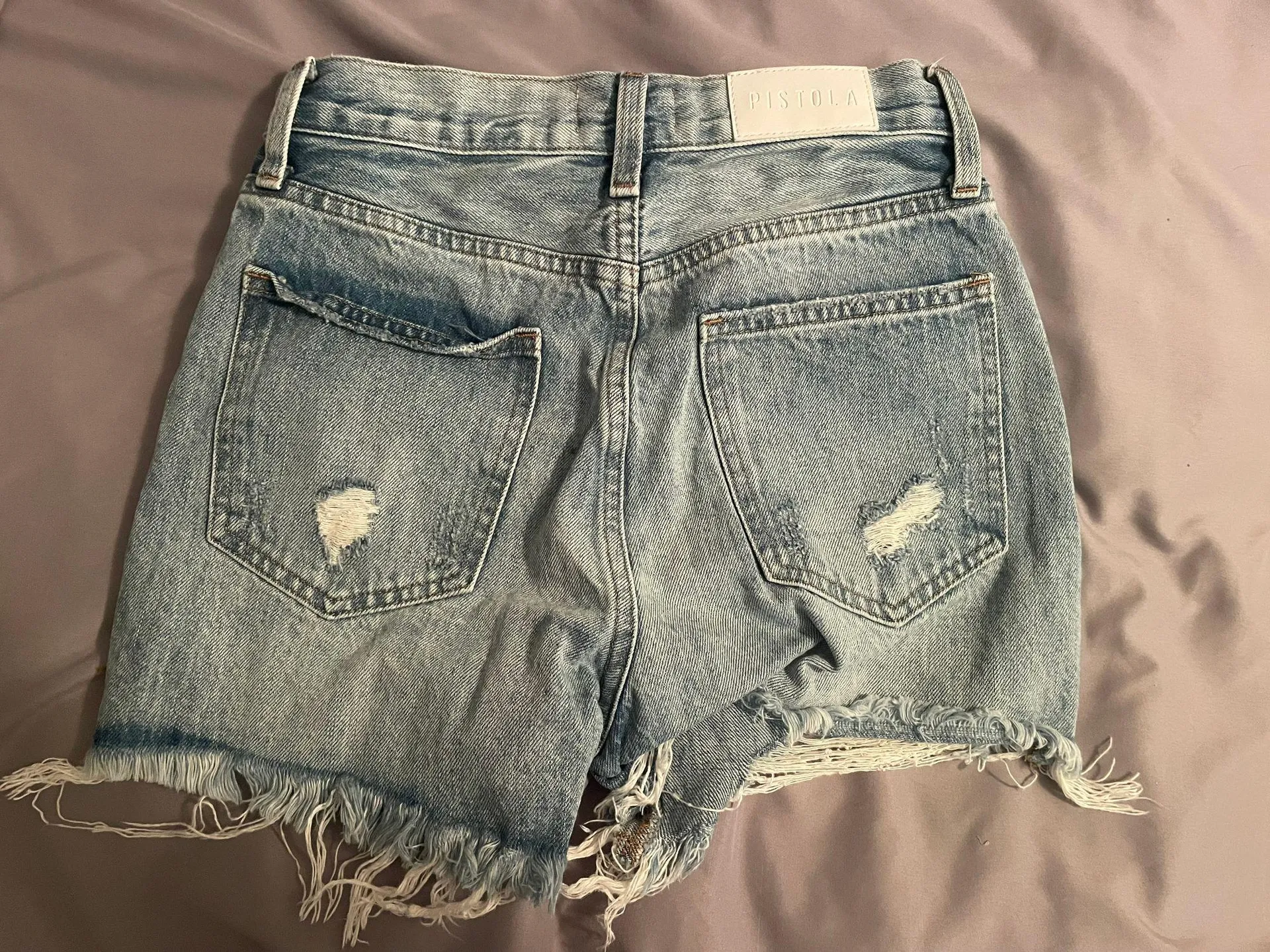 High Waisted Jean Shorts - Image 2