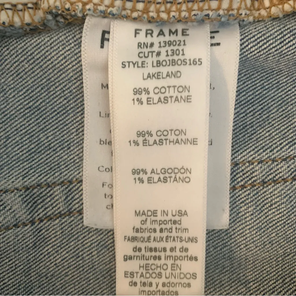 EUC FRAME Le Boy Boyfriend Fit Released Step Hem Lakeland Wash Jeans Size 27 - Image 11