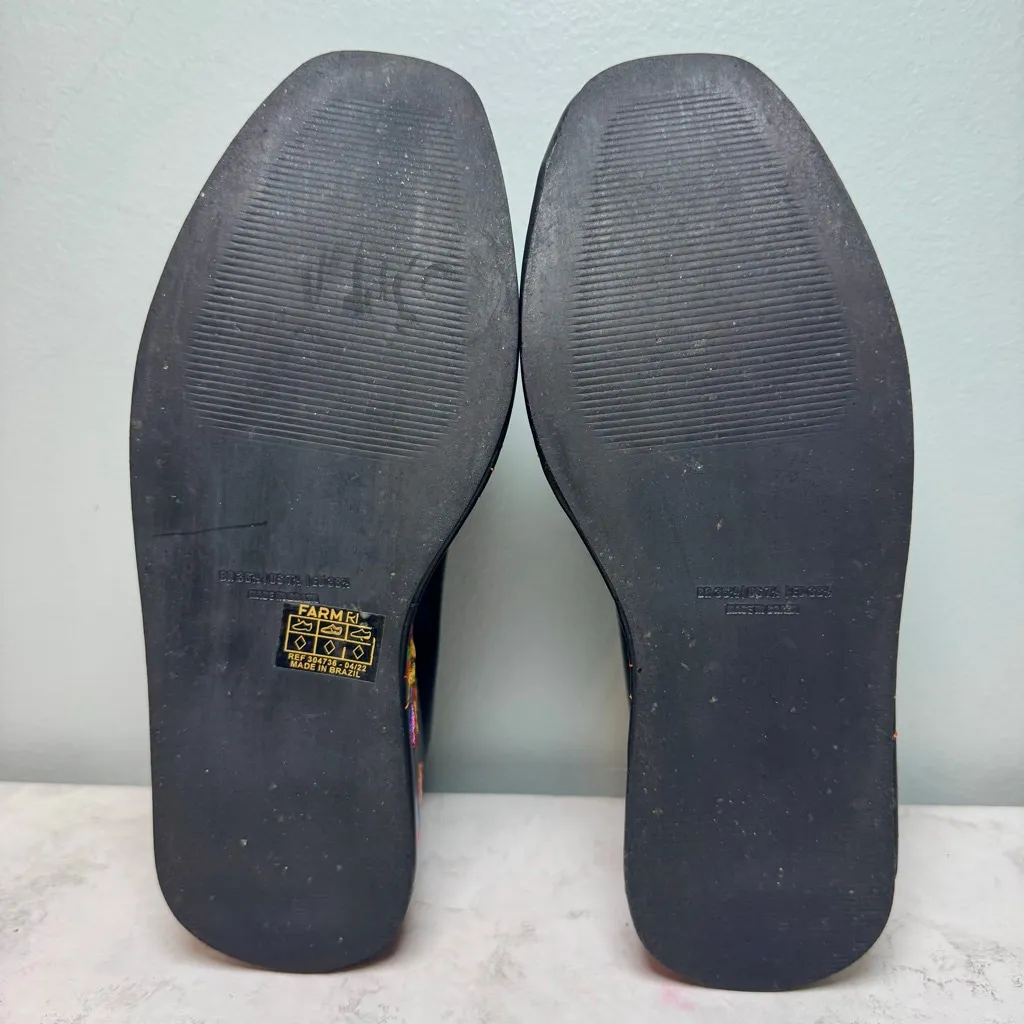 Farm Rio Ballerina Platform Mary Jane Shoes 7.5 Embroidered Sunshine - Image 6