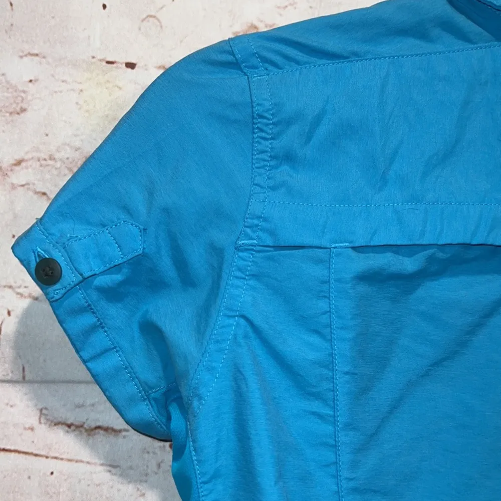 Mountain Hardwear Women’s Canyon Shirt button down short sleeve Bright blue XS - Image 7