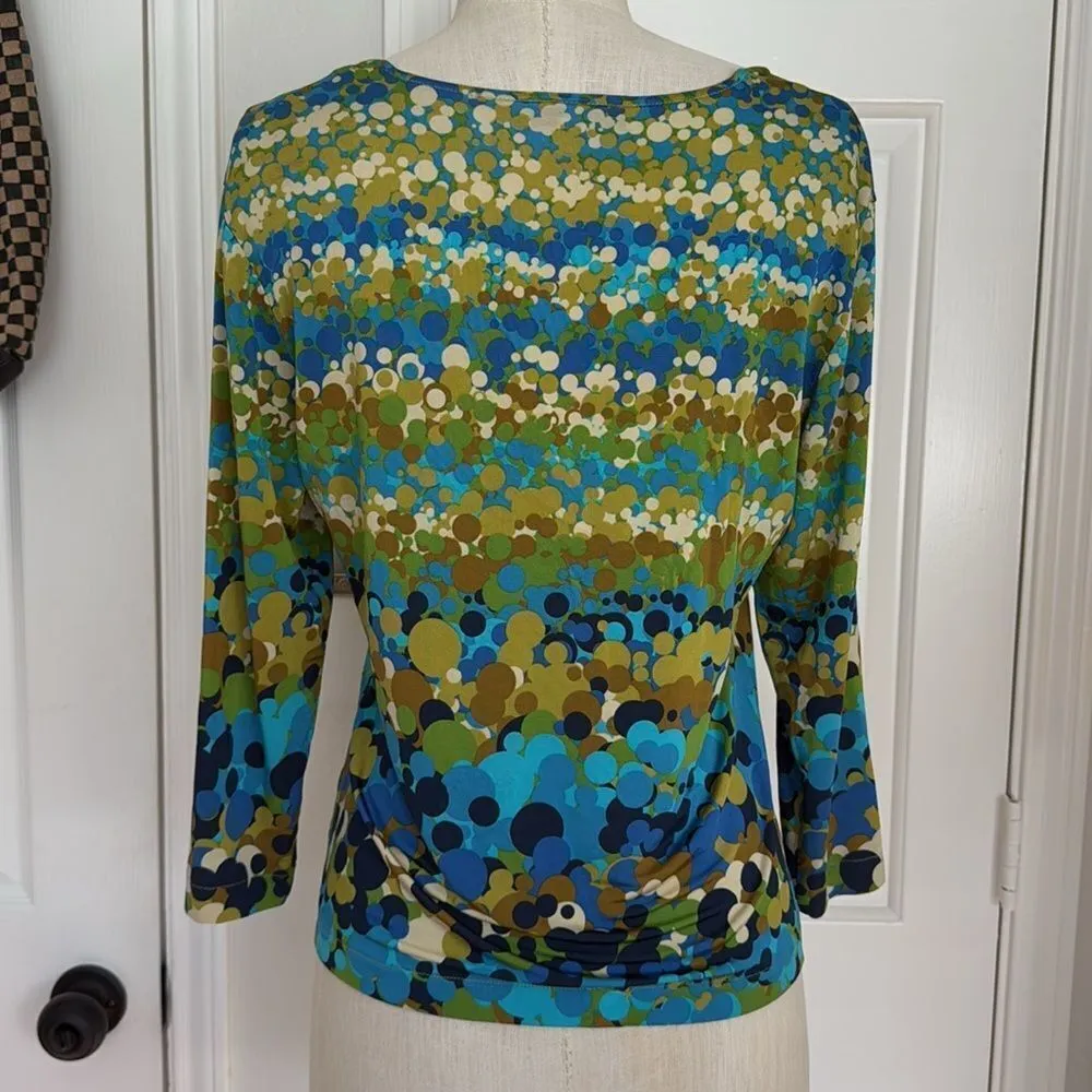 Andria Lieu y2k bubble graphic square neck 3/4 sleeve Green Size L - Image 8