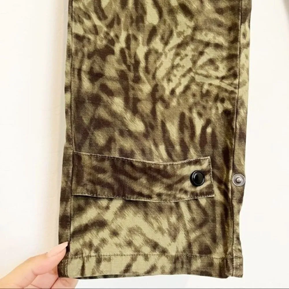 NWT Good American Tie Waist Trouser Pants in Jungle Green‎ Contemporary Size 25 - Image 9