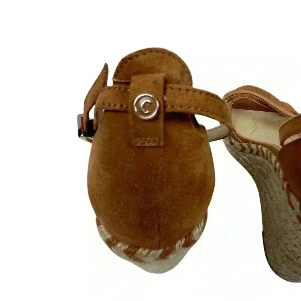 Circus by Sam Edelman Espadrille Sandals Brown Criss-Cross Ankle Size 8.5 - Image 14