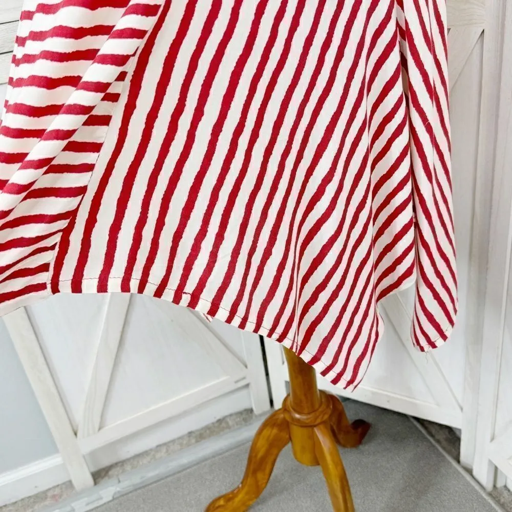 India Boutique Striped Beach‎ Swim Cover Dress Red White One Size Size M - Image 7