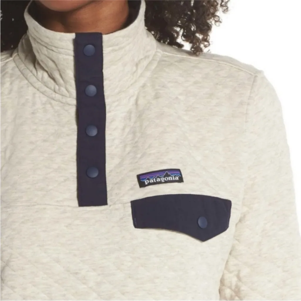 Patagonia Women's Organic Cotton Quilt Snap-T Pullover Birch White Size XS - Image 2