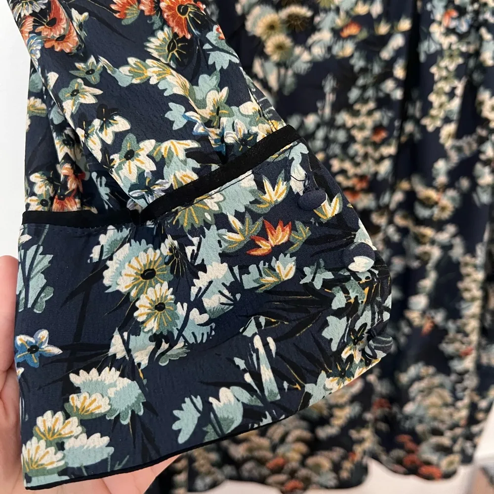 Zara Basic Z1975 Denim Line Floral Dress - Image 4