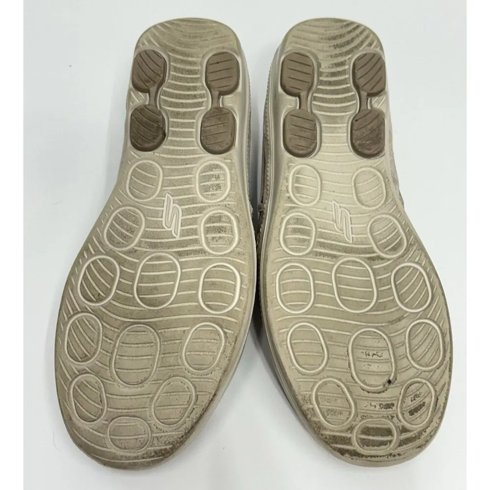 Skechers Goga Mat Go Bliss Walking Women’s Sneaker Size 8 Beige Walking Slip Ins - Image 8