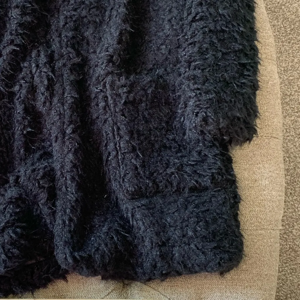 Shaggy Faux Fur‎ Jacket Black - Image 10