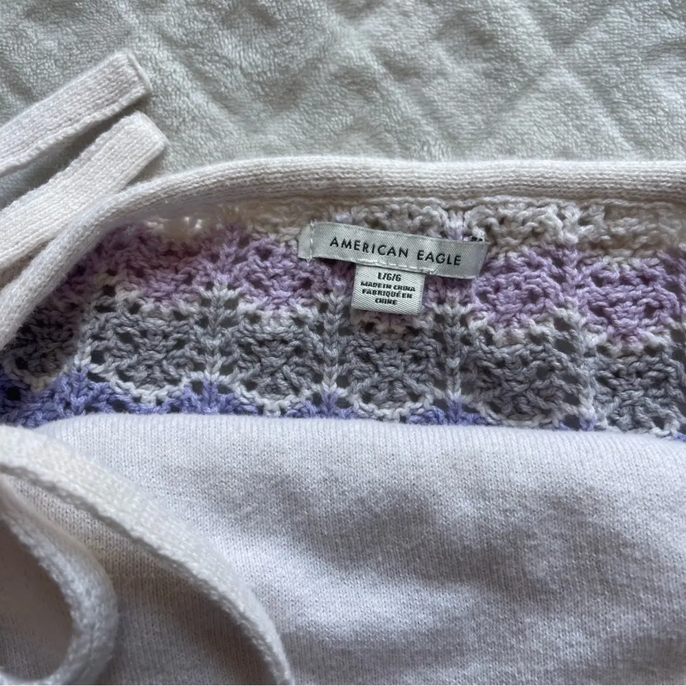 American Eagle knitted halter top large summer tank crop top - Image 3