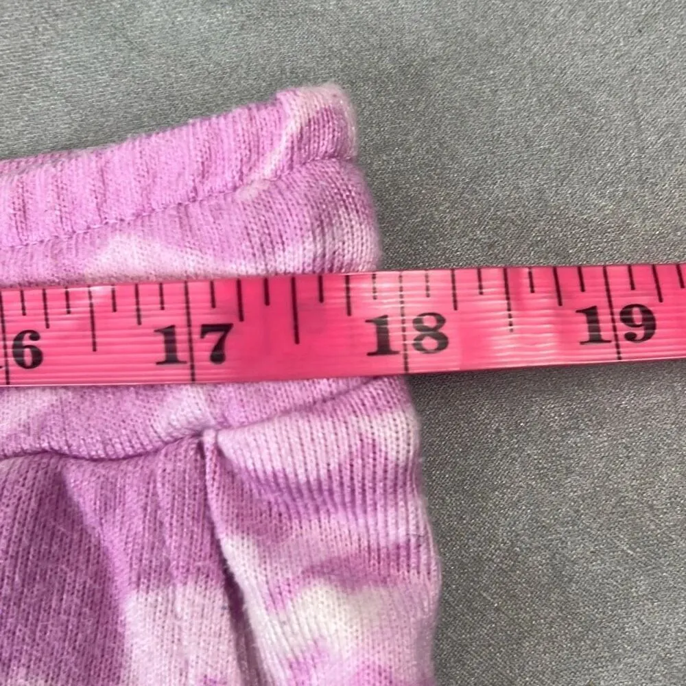 Natori Pink Floral Elastic Drawstring Cropped Pajama Lounge Pants Large Casual - Image 8