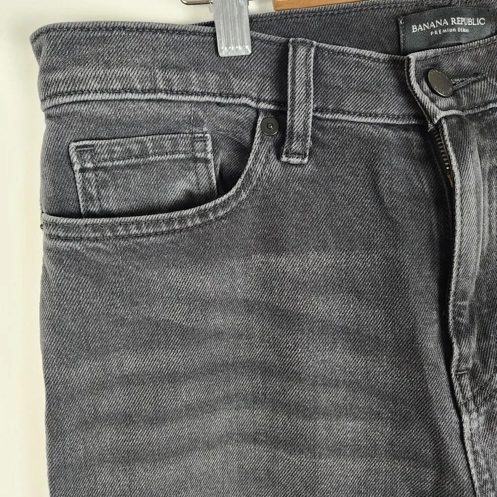 Banana Republic Premium Denim High Rise Straight Jeans Ankle Crop Size 29-Short - Image 13