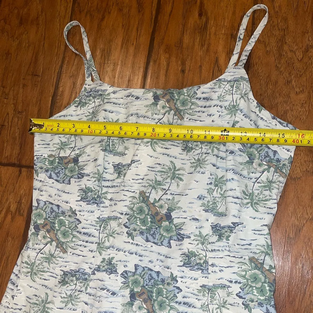 Aqua Blues Vintage 90s mini dress spaghetti straps Woman’s 9 SEE measurements Green Size undefined - Image 6