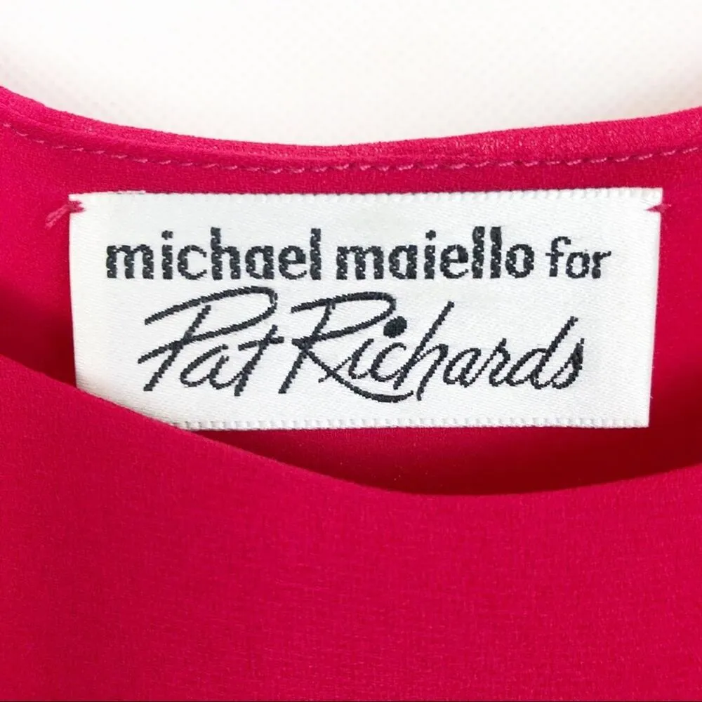 Vintage Michael Maiello Womens Top Large Old Money Party Cocktail Event Formal Pink - Image 3
