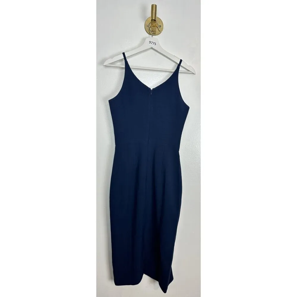 DRESS THE POPULATION Lyla Crepe Cocktail Dress Midnight Blue M Size Small - Image 7