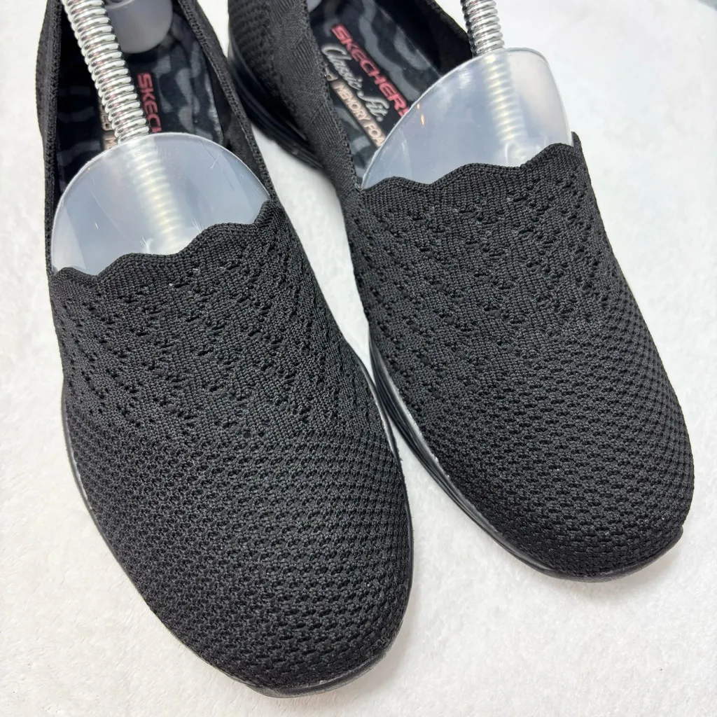 Skechers Seager Stat Black Slip On Loafer Comfort Shoes Women’s US 7 Memory Foam - Image 2