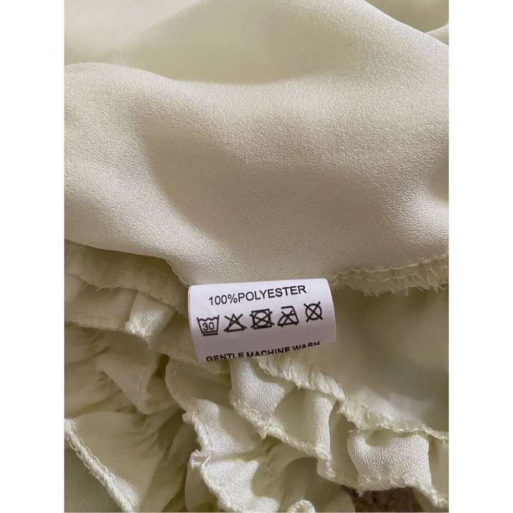 Vintage Babydoll Style Ruffle Trim Tank Top Feminine Cottagecore Size M - Image 6