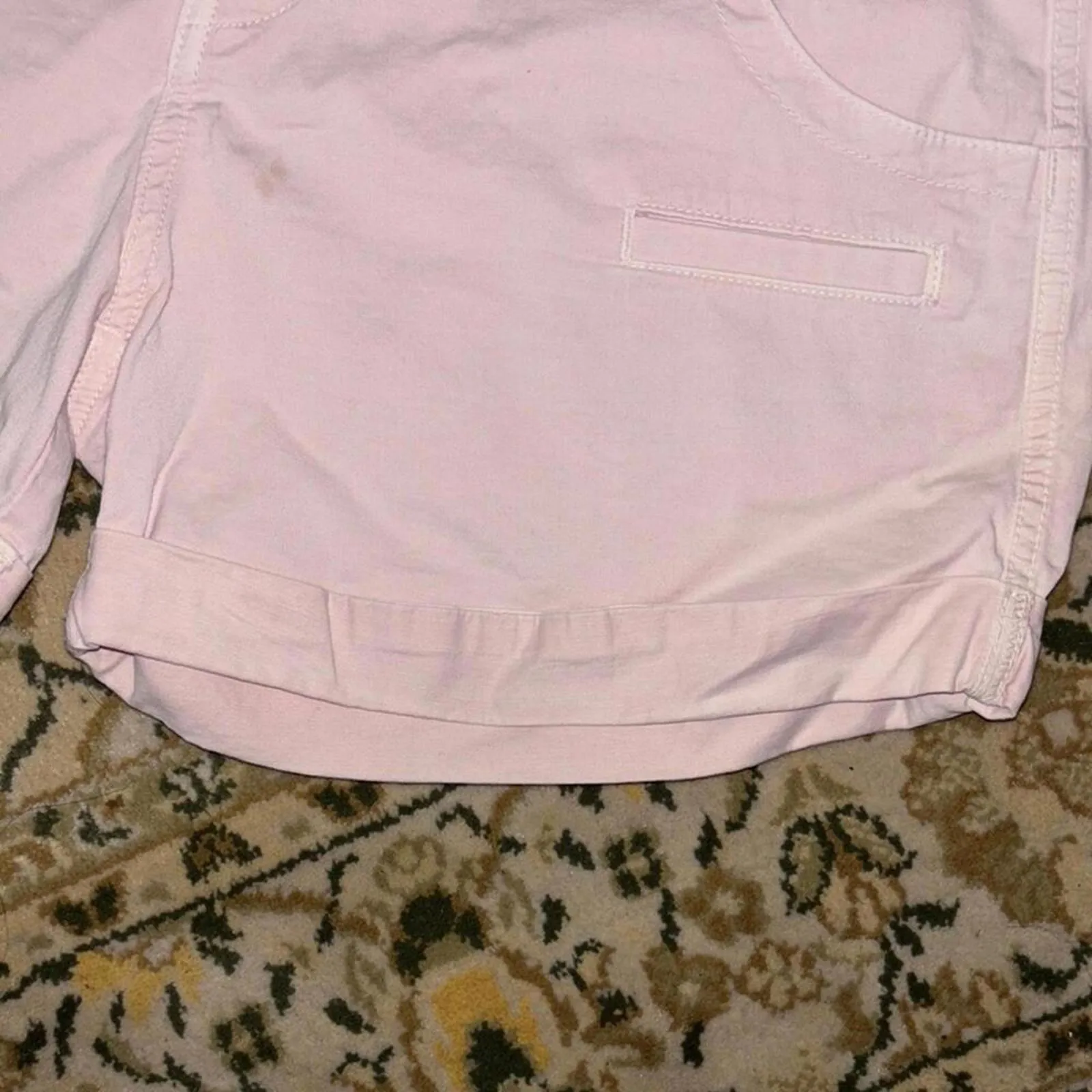 ✅Bella Dahl Women's Pastel Baby Pink Casual Shorts Low Rise Roll Cuff - Image 4