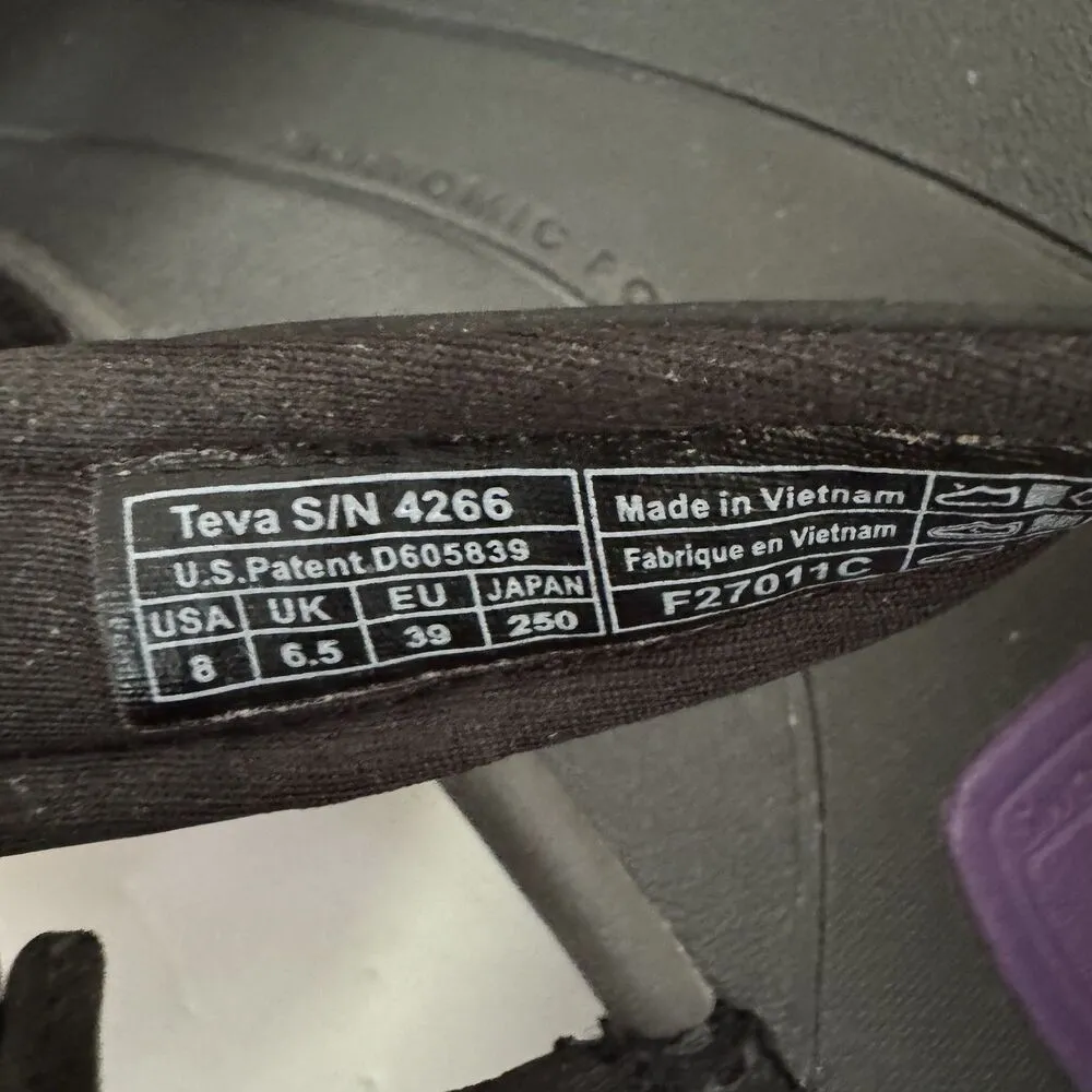 Teva Tirra Sandal Black Purple Womens Size 8 M US 4266 Strappy Hiking Outdoors - Image 7