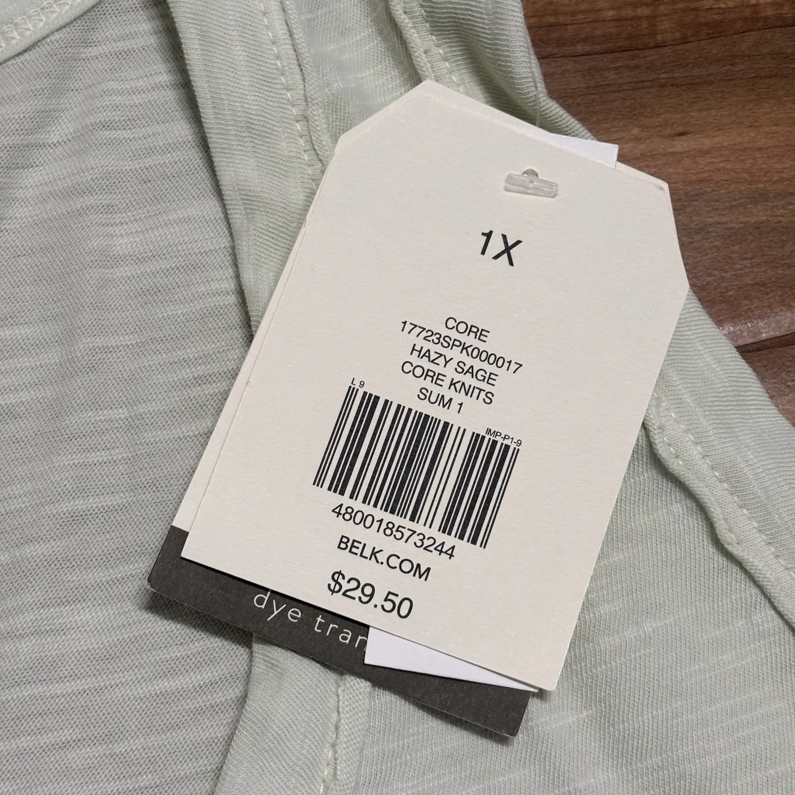 Wonderly‎ Women's Solid Raw Edge Tank Top Ladies 1X Core Knits Hazy Sage Green - Image 4