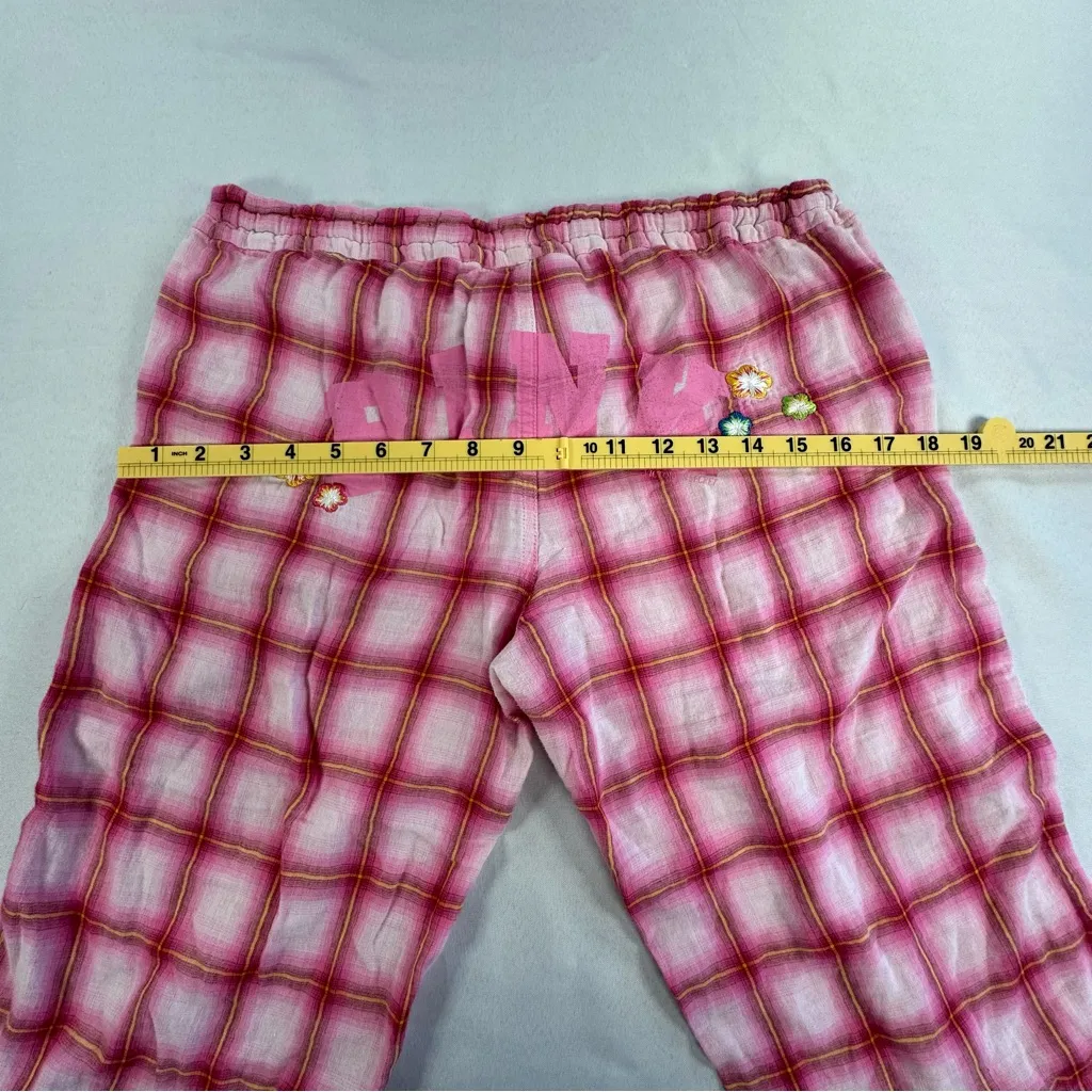 Victoria Secret’s PINK Y2K Plaid Cuff Capri Embroidered Pink Across Butt Size XS - Image 9